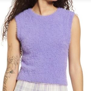 Fitted sweater vest in lavender purple by BP.